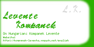 levente kompanek business card